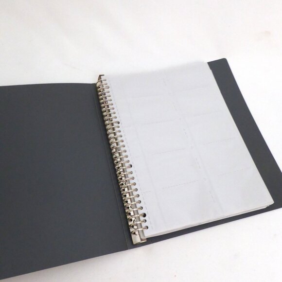 NEW 500 BUSINESS CARD RINGED BINDER CARD HOLDER SLEEVES & TABS JAPAN - Picture 9 of 16